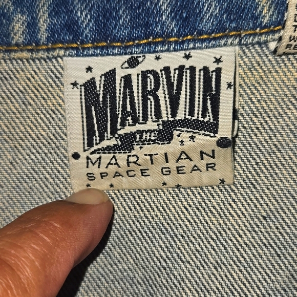 Vintage 1995 Marvin the Martian Jean Jacket size 2XL - Picture 4 of 8